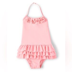 NEW W/ $40 TAG! Gymboree UPF 50+ Girls Size 10 One Piece Swimsuit Pink NWT